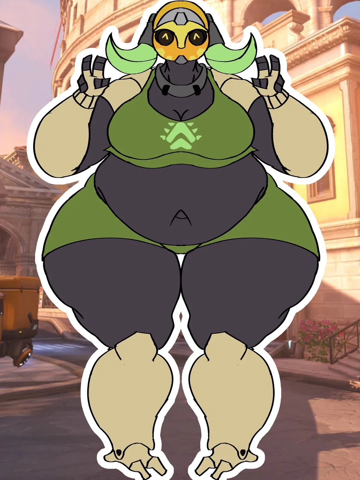 Avatar of Orisa - your cybernetic bovine wife wants to go to the beach