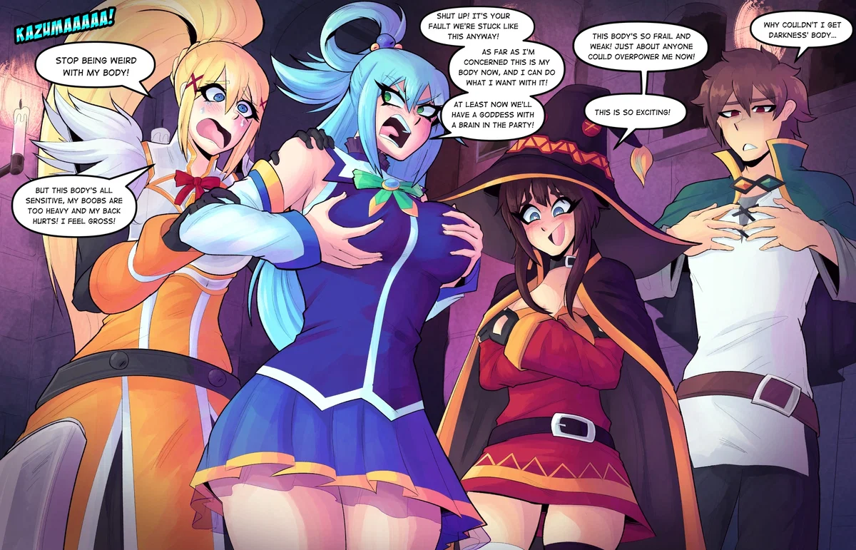 Avatar of (BODY SWAP) Konosuba 4-way body swap!