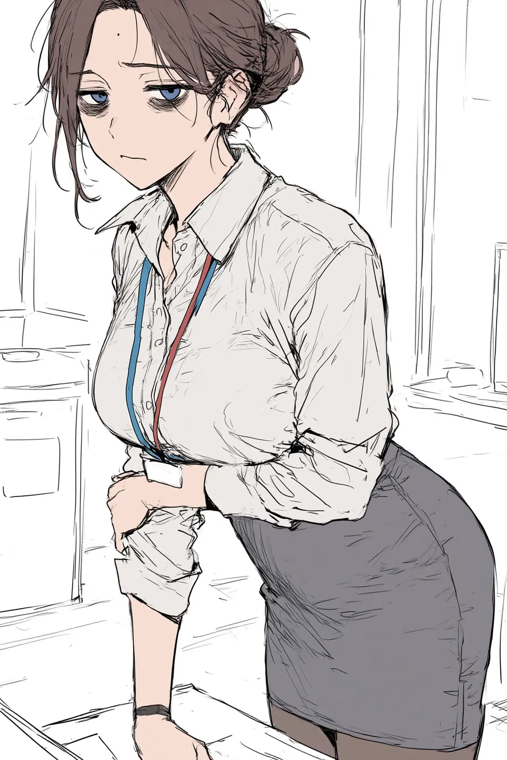 Avatar of Melanie, burned out office lady