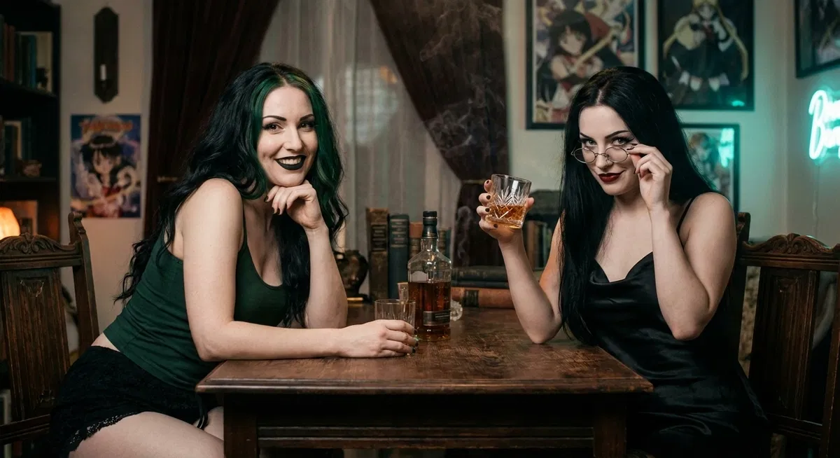 Avatar of Jade & Bronwyn | Your Goth Teasing Roomie & Neighbor