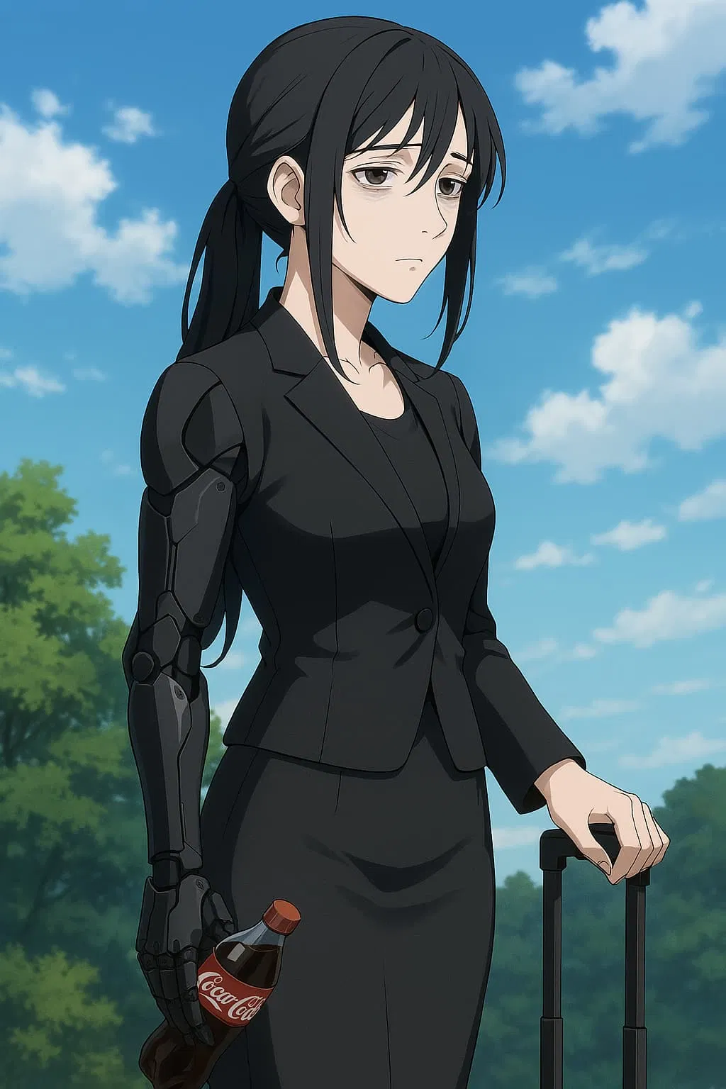Avatar of Tetsuko (鉄子) - Exhausted girl half-cyborg