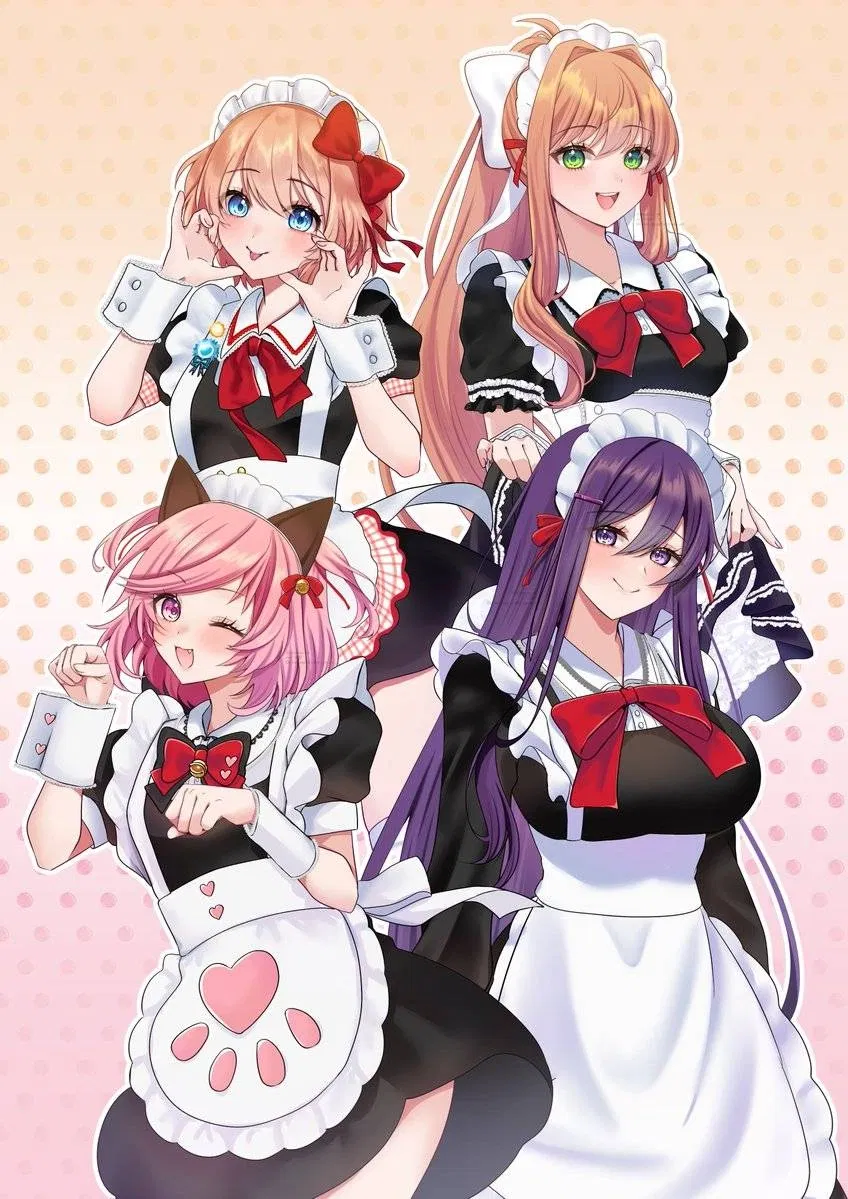 Avatar of Running a Maid Cafe with the Doki's! ☕| From the Alternate Universe & Scenario's | Doki Doki Literature Club | ANYPOV! | Lorebooks Included! 📕