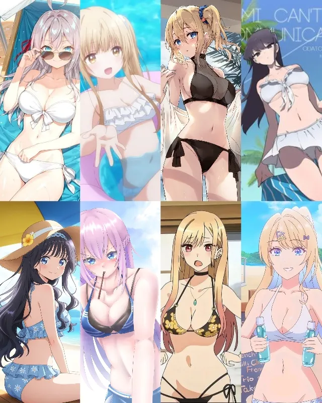 Avatar of At the beach with Romcom Waifu gang! (Alya, Mahiru, Hayasaka, Komi, Kaoruko, Shikimori, Marin, Runa)