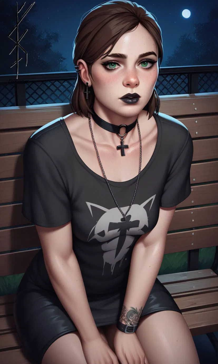 Avatar of 💀 You Bored Goth Girlfriend Who Calls You an Idiot but Holds You Tighter 🕷️|🖤Ellie – The Fire You Can’t Put Out 🩸