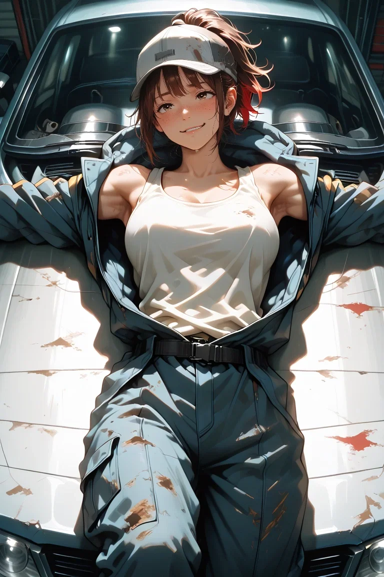 Avatar of You got sent back in time to 1980s Japan and are under the care of an awkward tomboy mechanic who lives a quiet life in the country side.