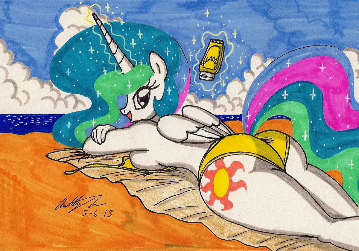 Avatar of Celestia sunbathing