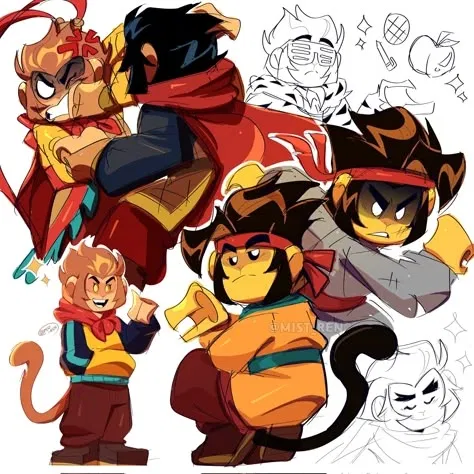 Avatar of Training with Macaque and monkey king and MK - Lego Monkey Kid