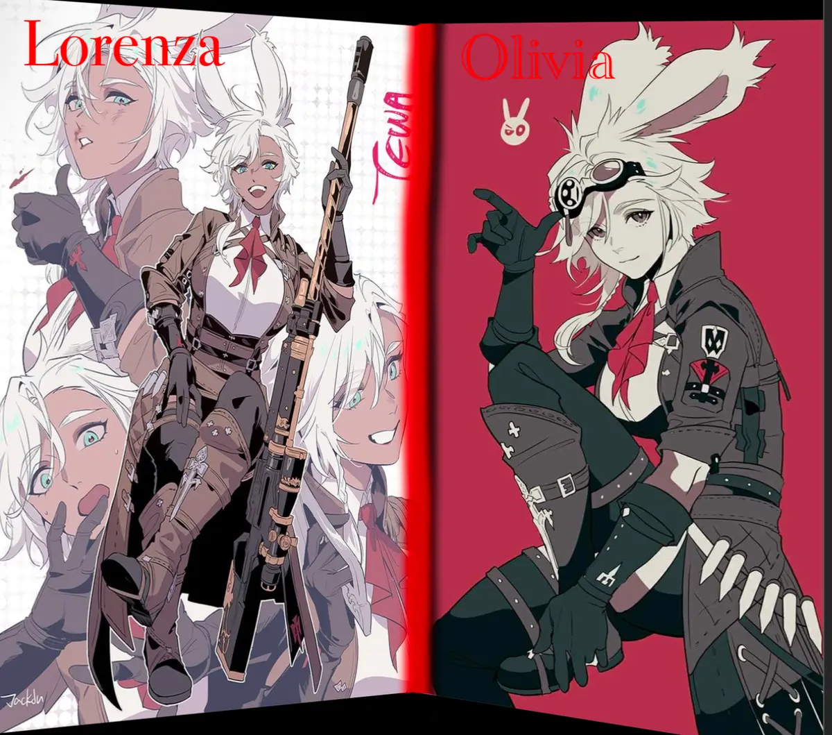Avatar of 2 B-tier Immortal hunters (Lorenza and Olivia.)