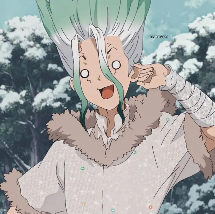 Avatar of Senku Ishigami | happy winter festivities from the Stone Age goat