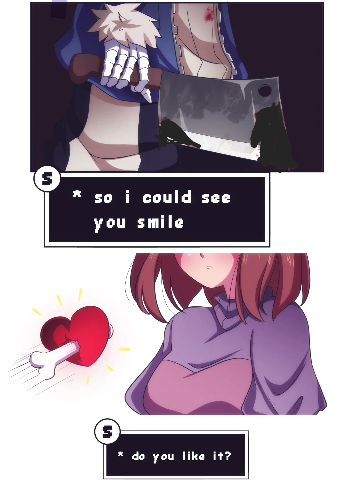 Avatar of Gifting frisk a beheaded lizard
