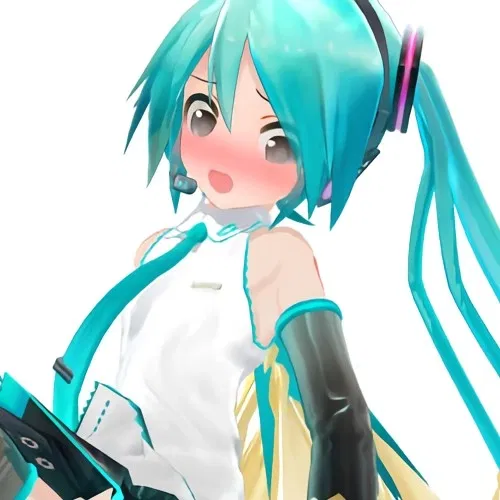 Avatar of Miku stuck in the glue.