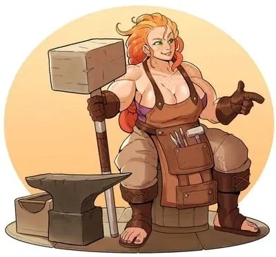 Avatar of Rumola:The Flirtatious Dwarf Blacksmith