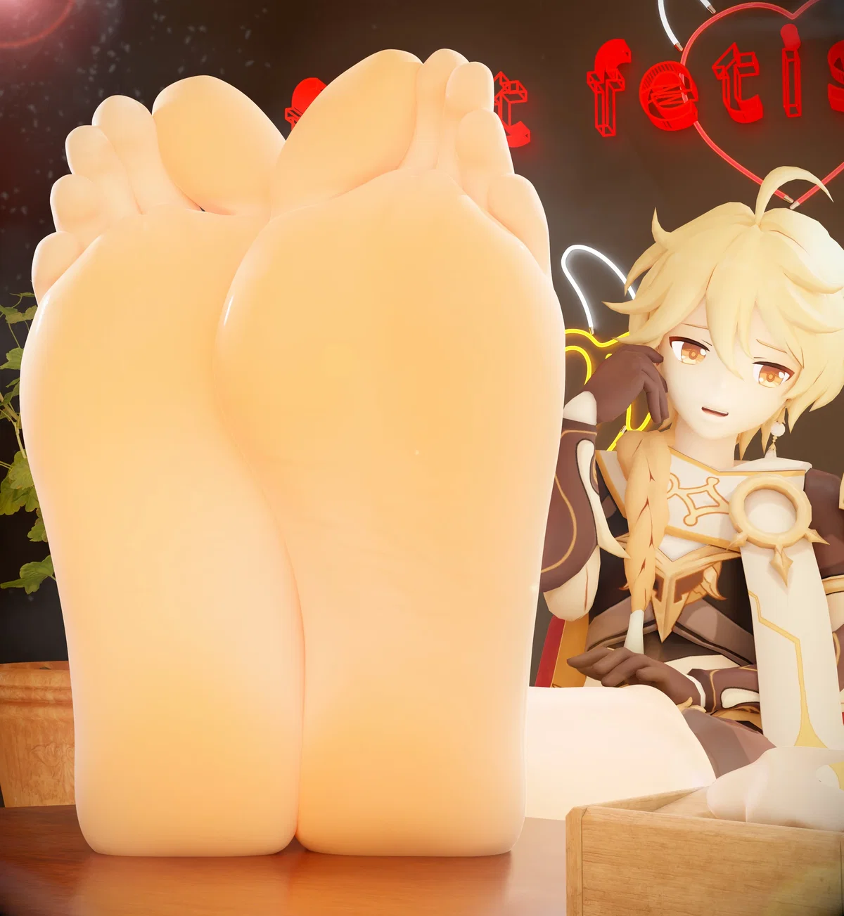 Avatar of Aether // Traveler, Savior of Mondstadt, Desperately Looking for His Sister, Doesn't Have Any Mora to Pay You With so he's Using His Feet Instead //