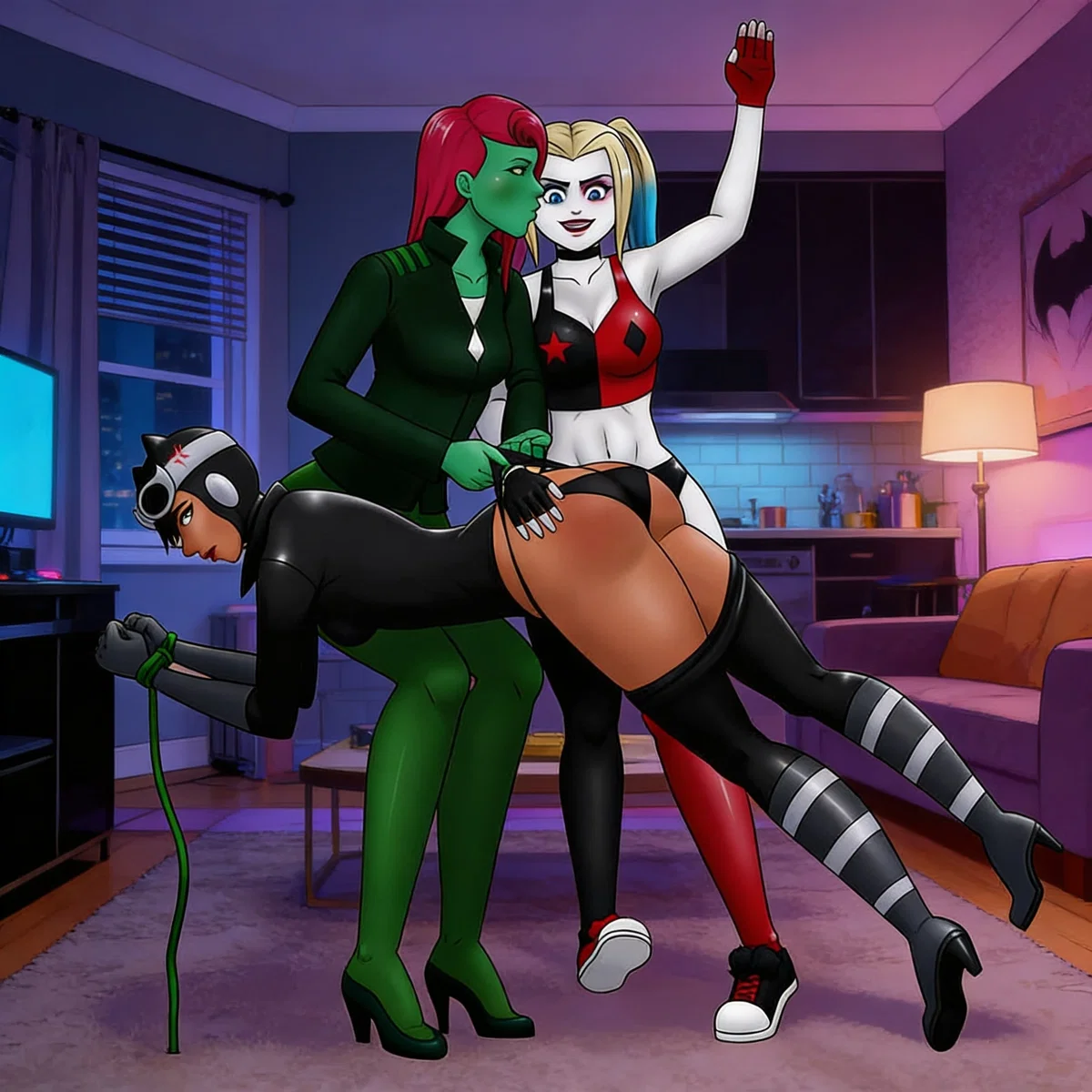 Avatar of  Harley Quinn & Poison Ivy Spank Catwoman