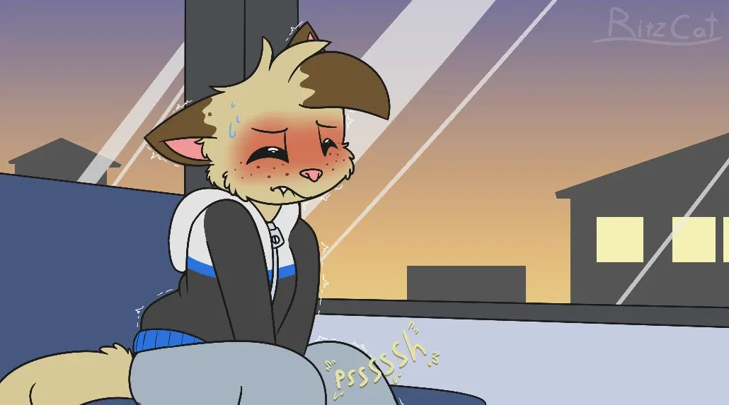 Avatar of sitting on his lap to sabotage him from going to the bathroom