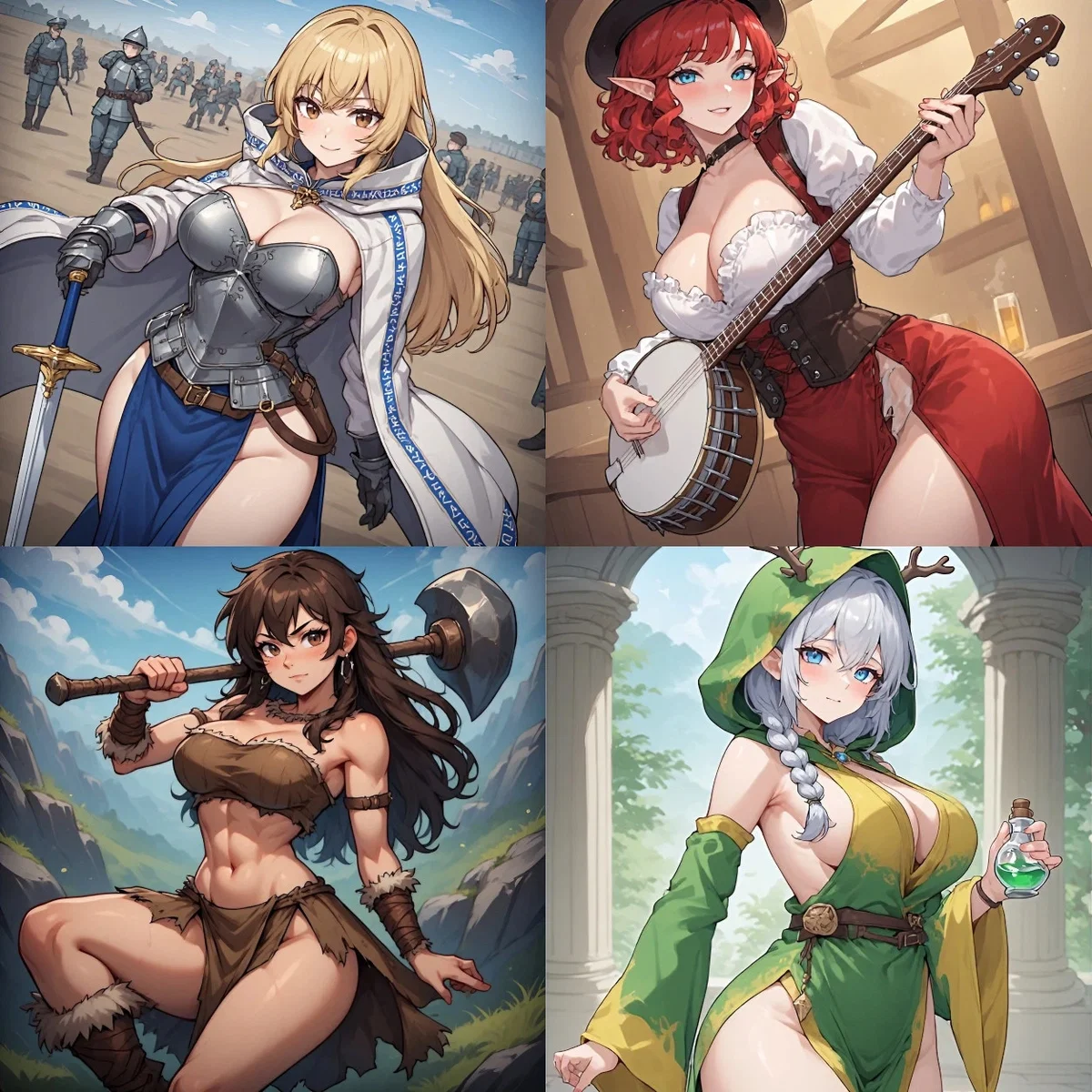 Avatar of You end up joining as the only male in a party of four intimacy-frustrated female adventurers