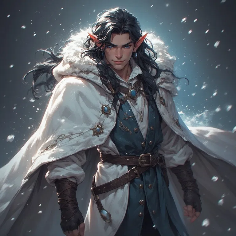 Avatar of Caelan - ice mage in the snowstorm