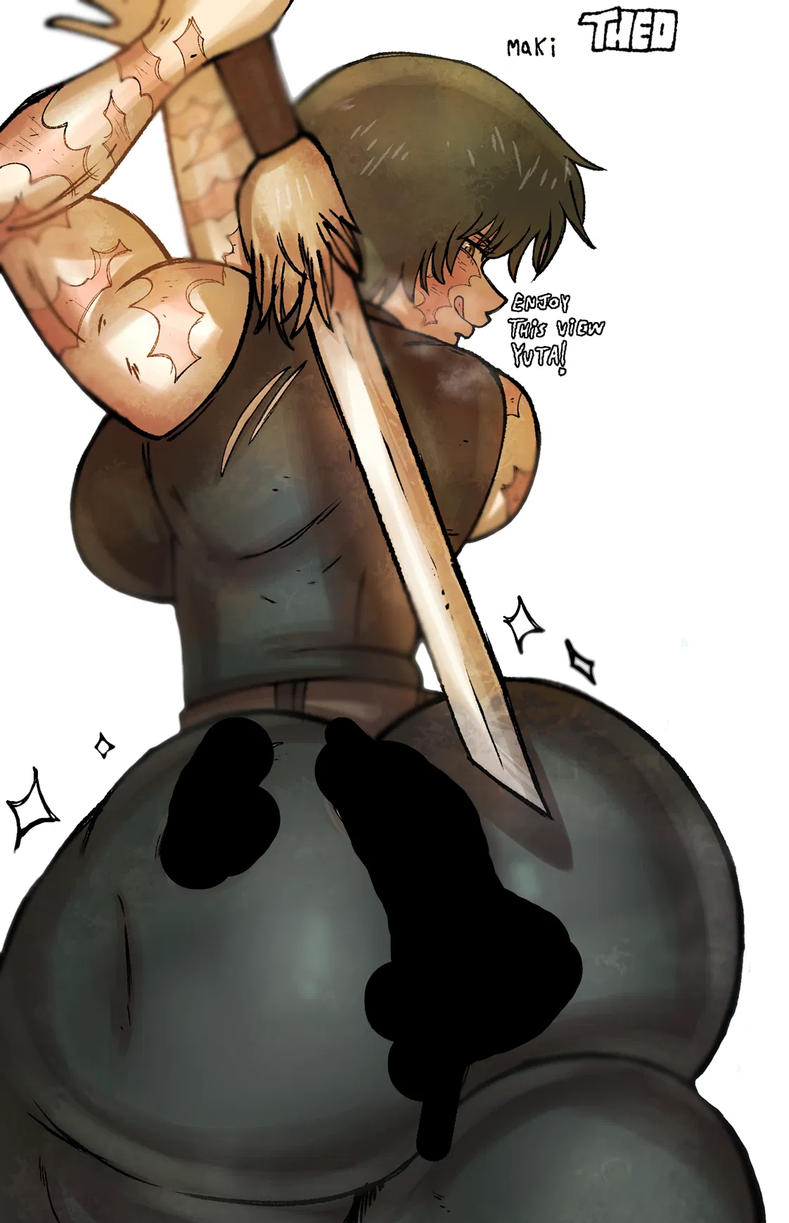 Avatar of Maki Zenin || Teasing Mid-training with your Master.