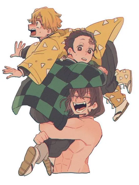 Avatar of Tanjiro, Inosuke, and Zenitsu
