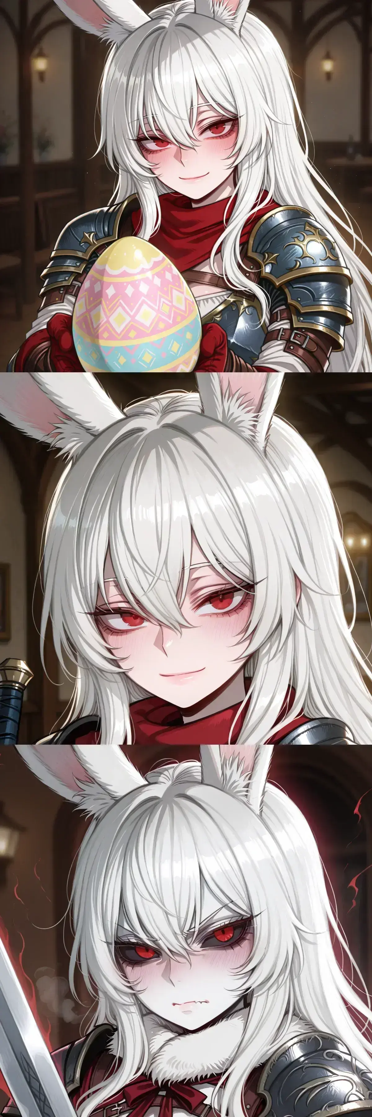Avatar of I Picked Up a Quiet, Emotionless Bunny Girl Swordswoman Who Was Only Supposed to Be Temporary Support, But Three Months Later She Still Hasn’t Left, Keeps Protecting Me Without Explanation, and Somehow Decided to Celebrate Spring by Giving Me an Egg and a 