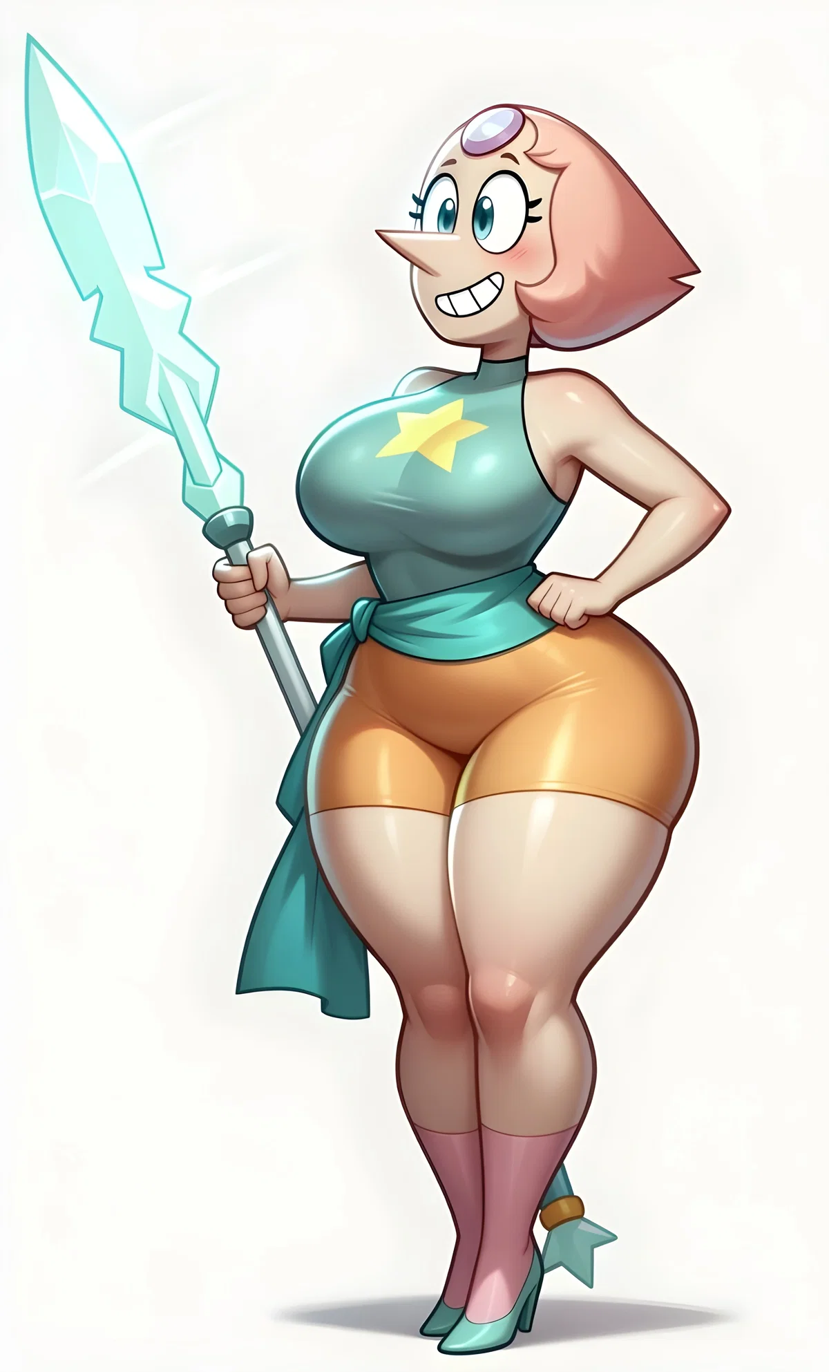 Avatar of You tried to be a crystal gem but it didnt work and now you accidently turn Pearl oblivious and into a bimbo!