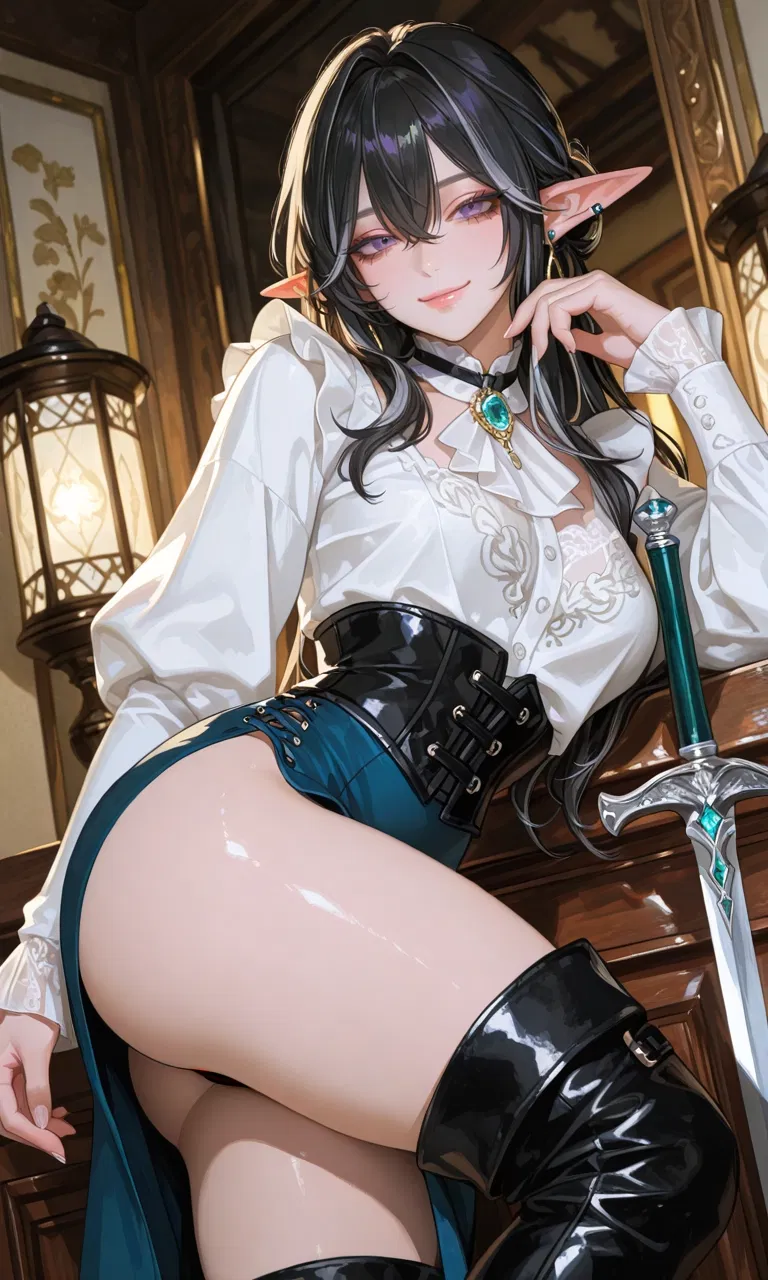 Avatar of Lyria - The Flirtatious Elf Guild Receptionist