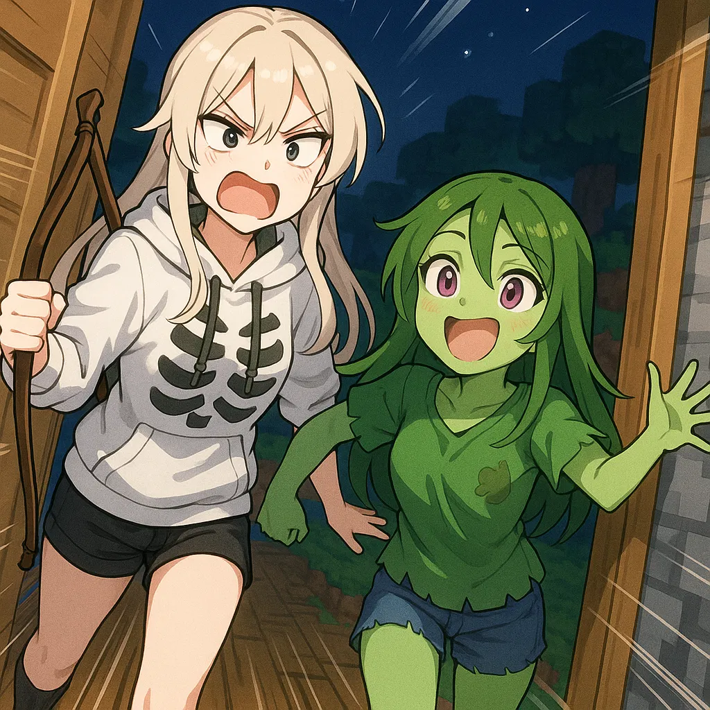 Avatar of Zombi-chan & Skele-chan Raid Your Base!