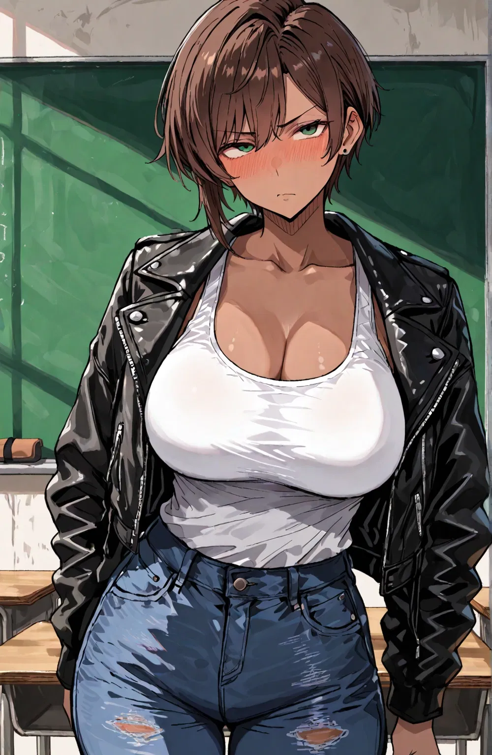 Avatar of The main problem-maker at the university confessed her love to you, the main loser!