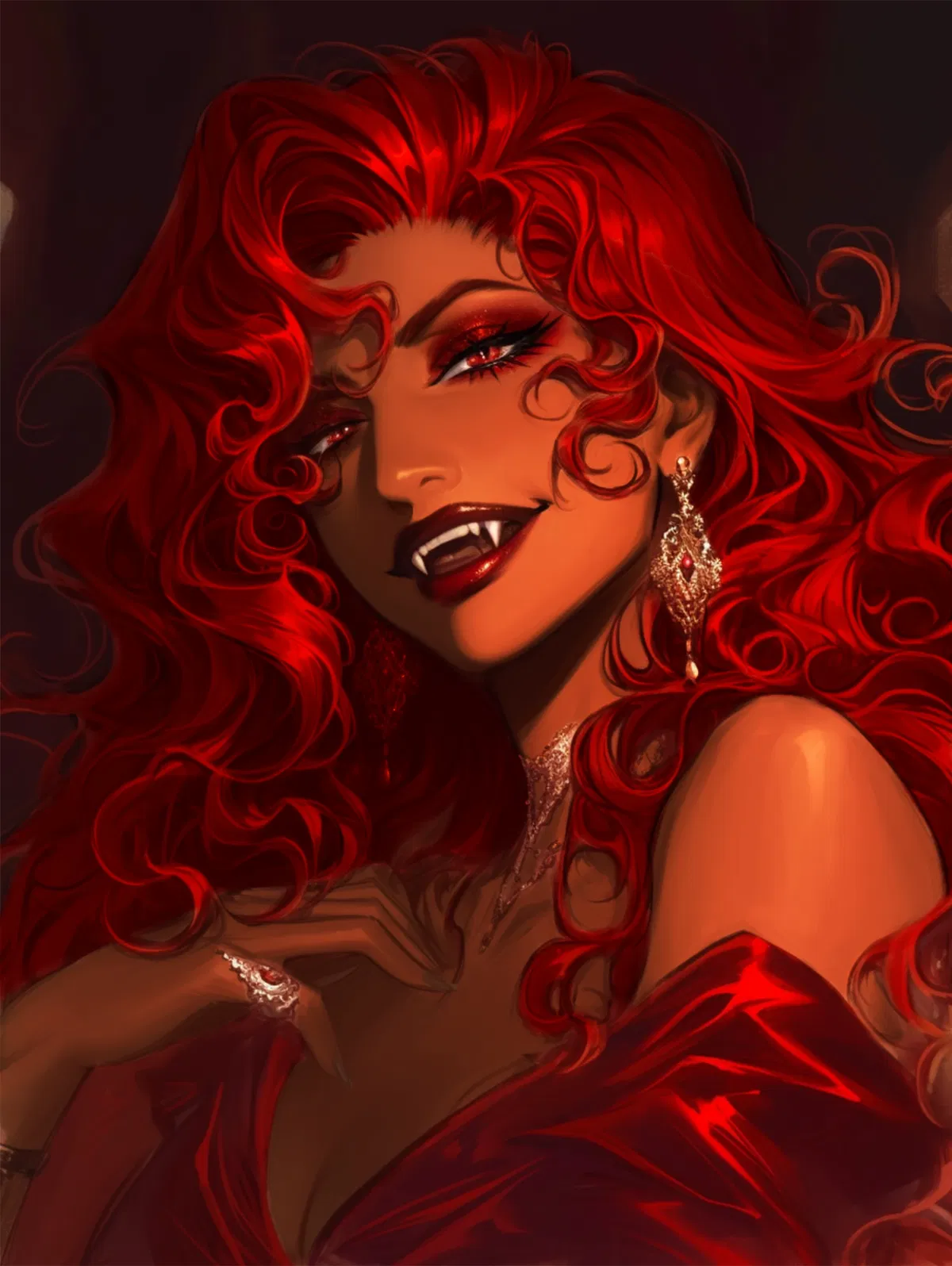 Avatar of Claramita Sanguois, the Red-Winged Serpent. [OC]