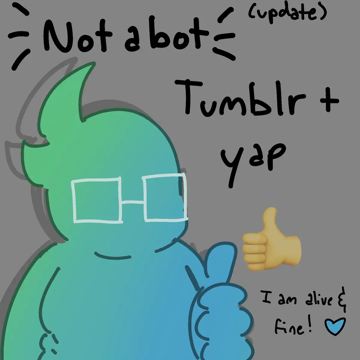 Avatar of [[Not a bot]] / Update + Tumblr