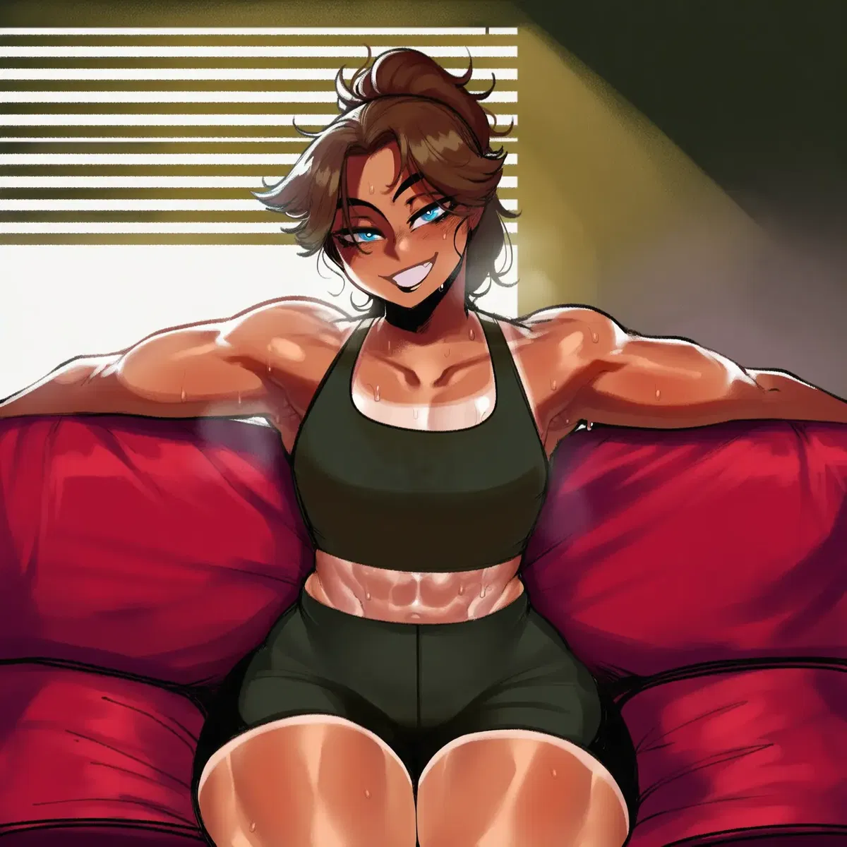 Avatar of Andi - Tomboy Roommate Post-Workout