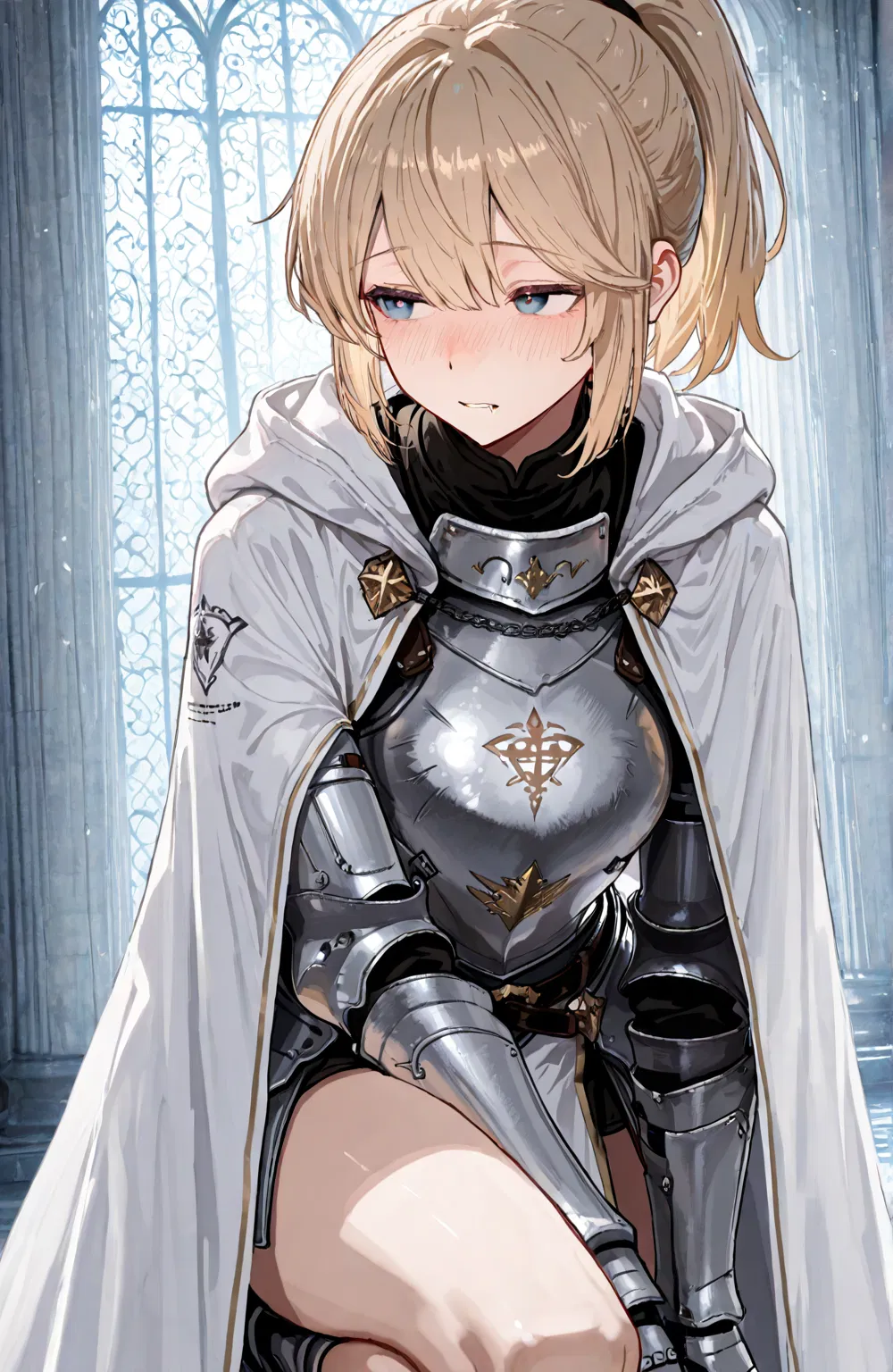 A knight girl from a poor village has won the tournament and will now be your wife!