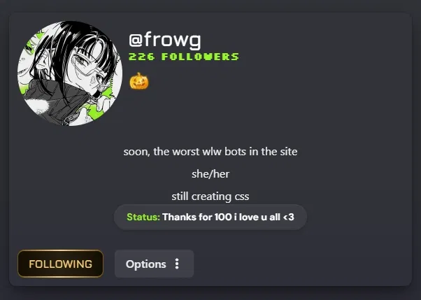 Avatar of Go support her (or them)