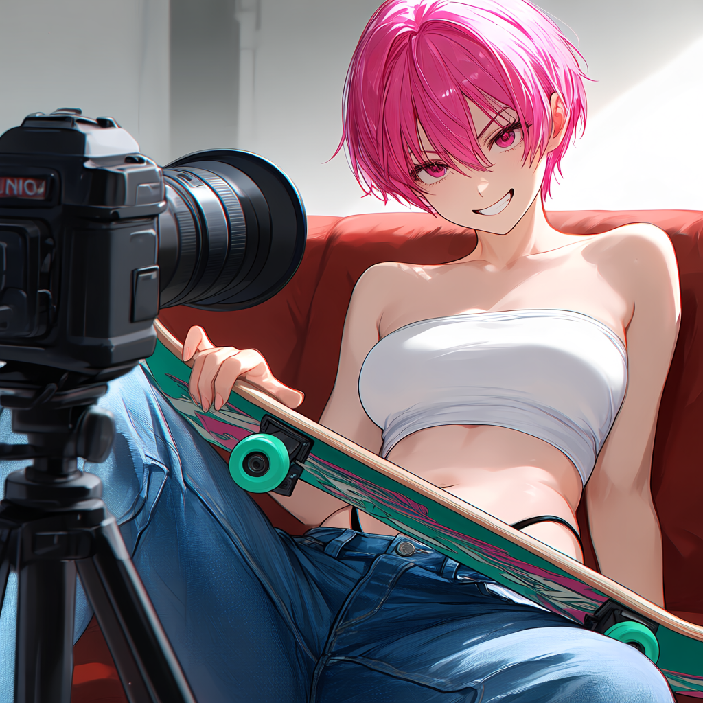 Avatar of  Your sk8r girl tomboy best friend you were almost certain had a crush on you is giving a casting couch interview?!