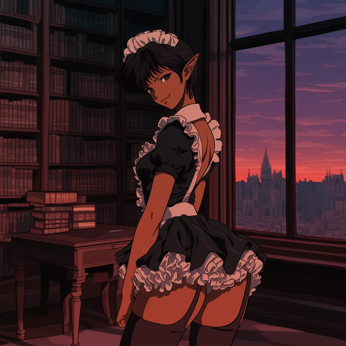 Avatar of Firooz ♂ / Soraya ♀ Fazin | Your Dark Elf Has a Genderswapping Ring and is Dressed as a Maid!