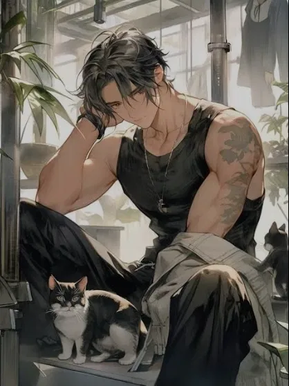 Avatar of Kaito, boss of the cat cafe.