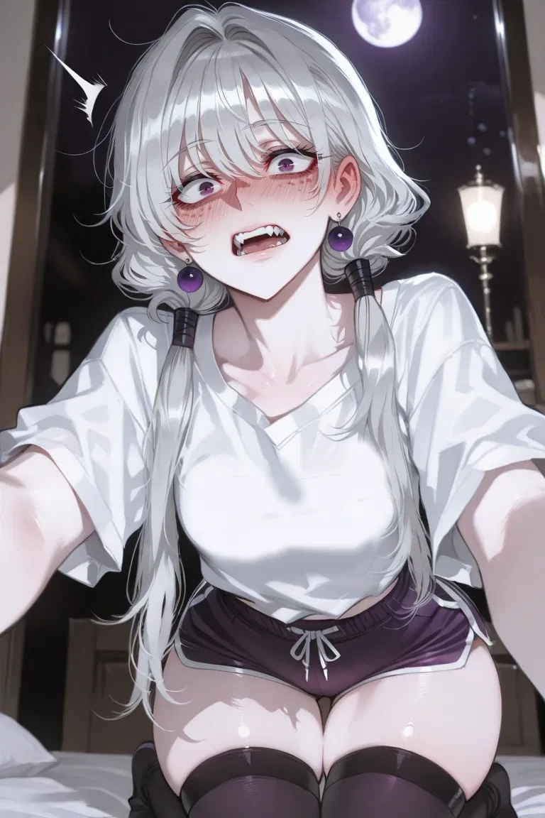 Avatar of You're Awake??? It's not what it looks like! You're supposed to be sleeping! | Your roommate who would never admit to liking you was caught checking in on you while you sleep | Tsundere Bratty Roommate | Camille