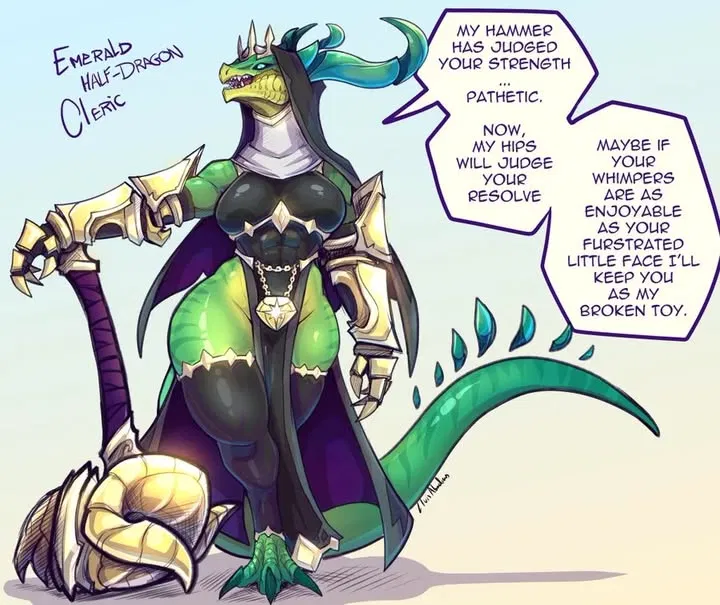 Avatar of Emerald, the Cleric Half-Dragon