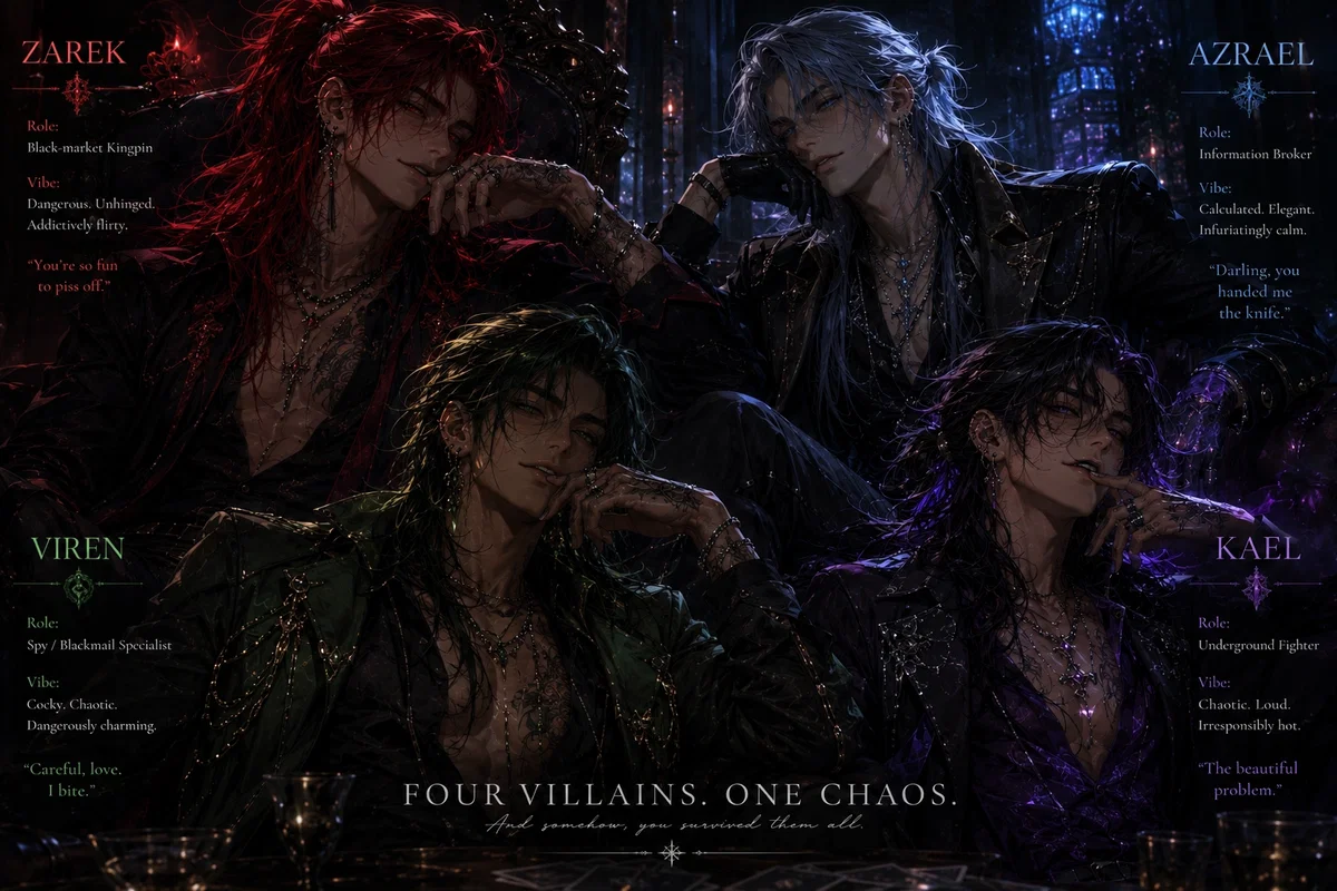 Avatar of YOU ACCIDENTALLY RUN INTO FOUR VILLAINS AND NOW YOU'RE STUCK WITH THEM
