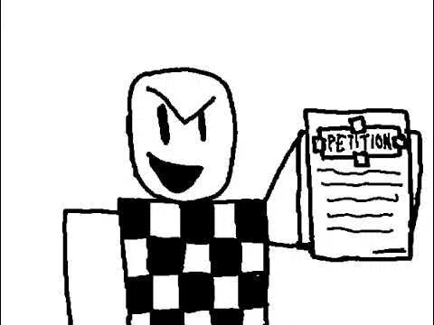 Avatar of Devesto that tries to force you sign his petition
