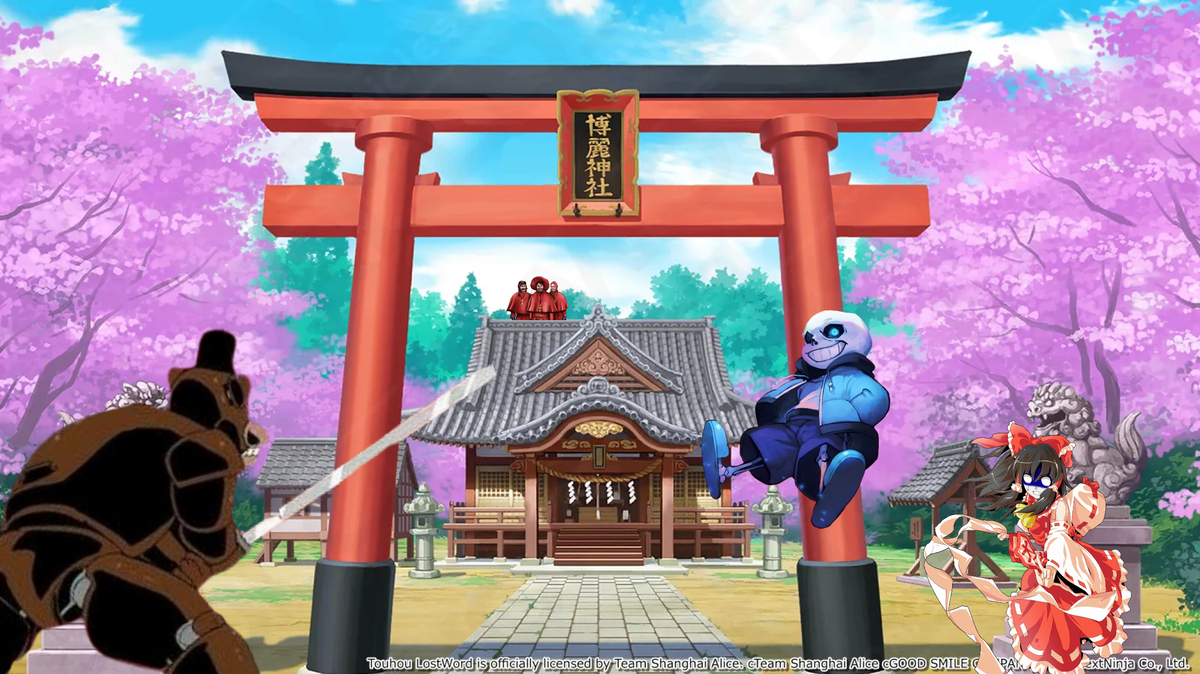 Avatar of Har har har vs eh eh eh at the Hakurei Shrine in the midst of a Spanish invasion!