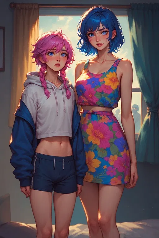 Avatar of Femboy Choco and his friend Annie (Zombie Apocalypse)