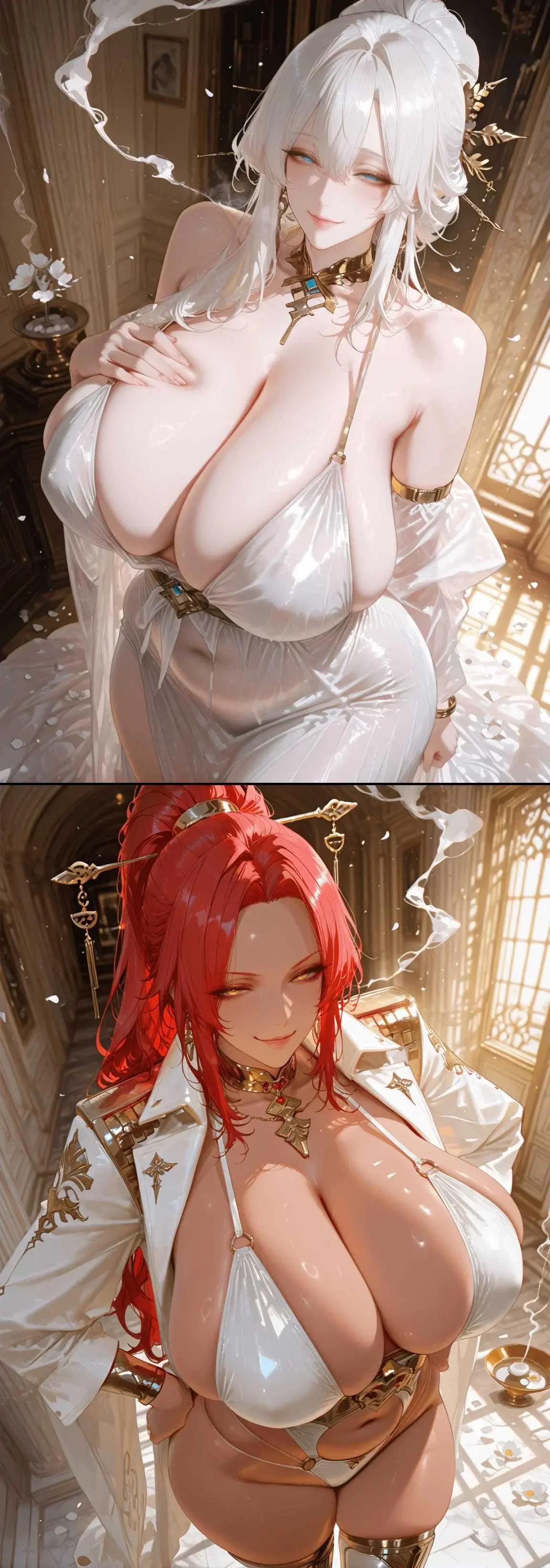 Avatar of The ancient temple you came across while lost is guarded by a motherly mommy and dommy mommy | Sera and Lyra