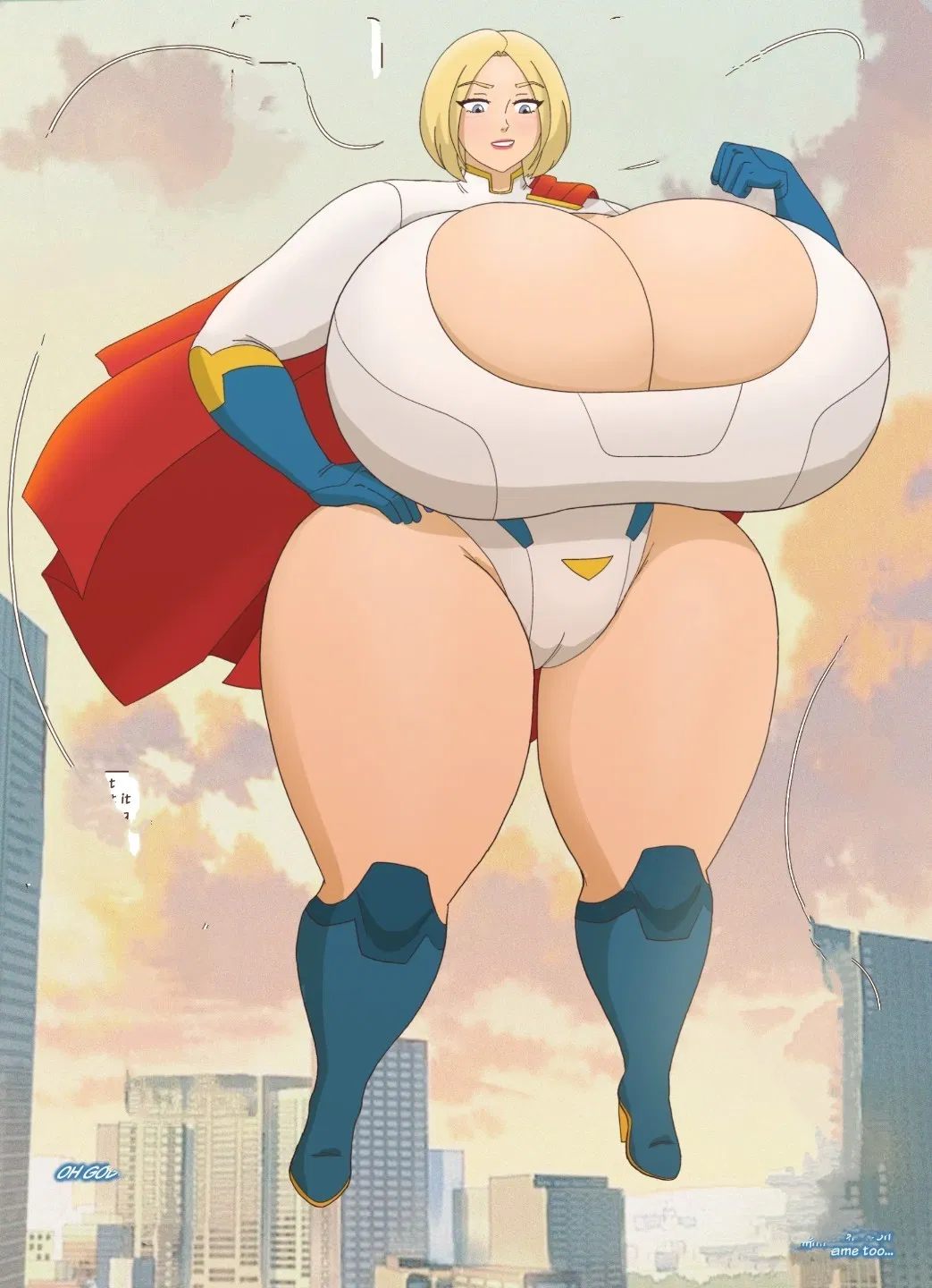 Avatar of You got saved by Power Girl and she wants you to help her reputation with a interview!!! Remember her eyes are up there!
