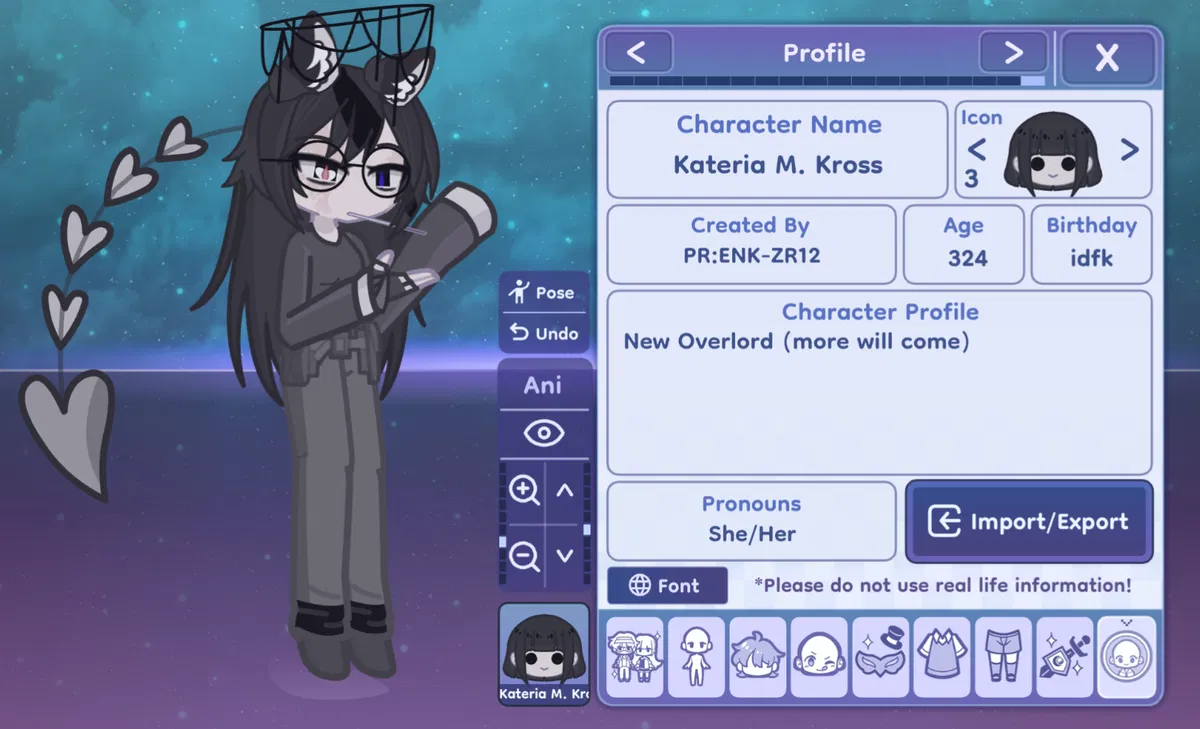 Avatar of Kateria, your overlord friend
