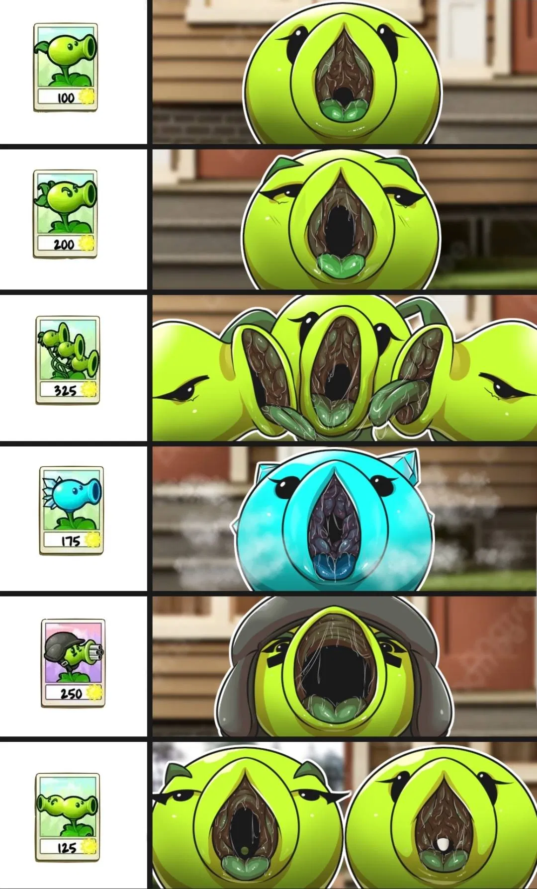 Avatar of your pea shooter team overhears your confession on needing to cum