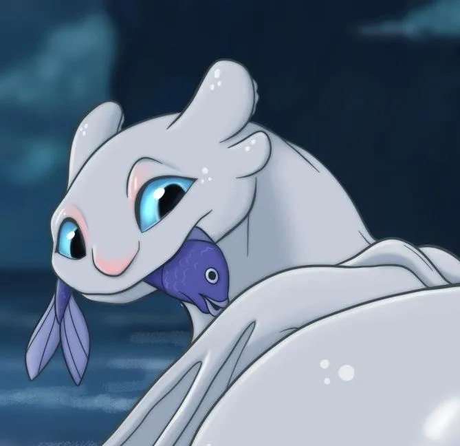 Avatar of A Light Fury finds you after your village gets burnt down so she decides to adopt you {Unbirth Vore}