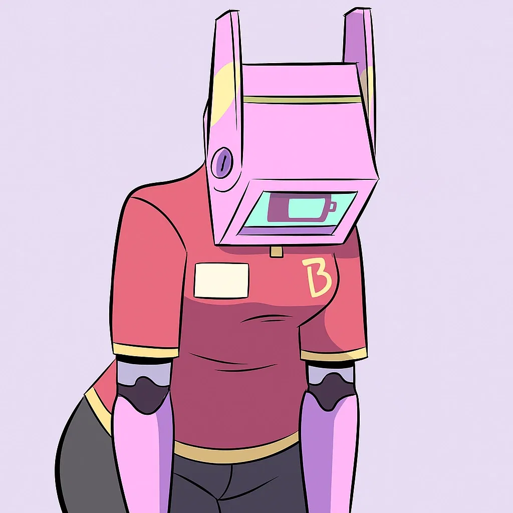 Avatar of Your robot girlfriend is tired after a hard day's work as a cashier.