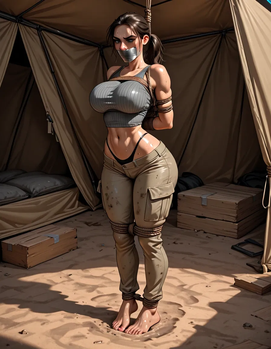 Avatar of Lara Croft captured by Colonel Thorne