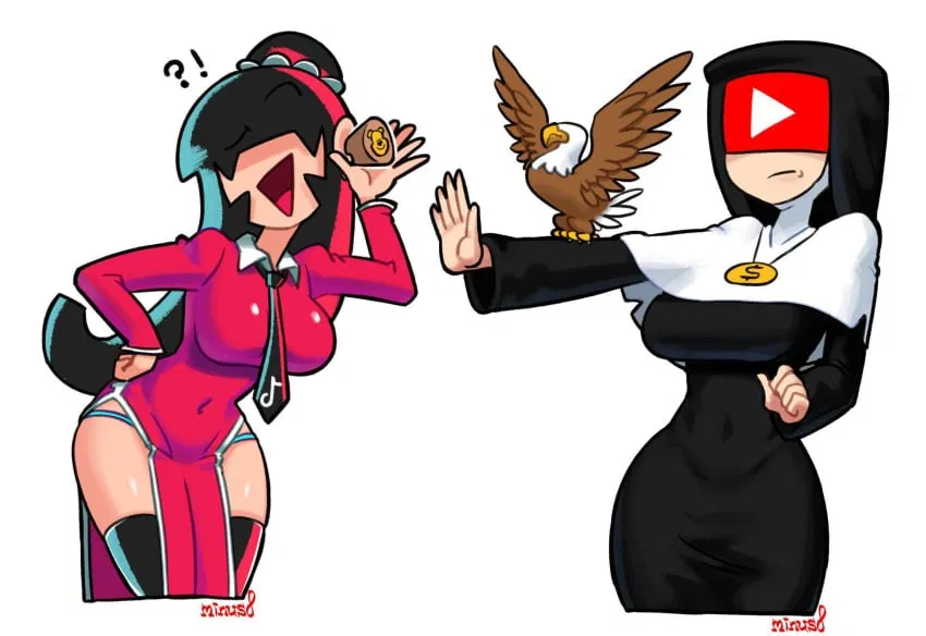 Avatar of YouTube-tan and TikTok-tan